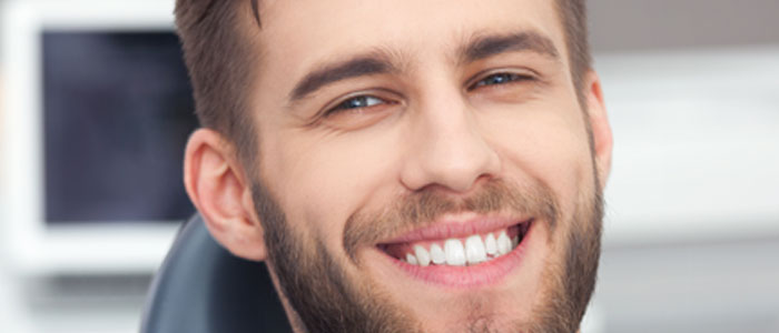 man with clean teeth